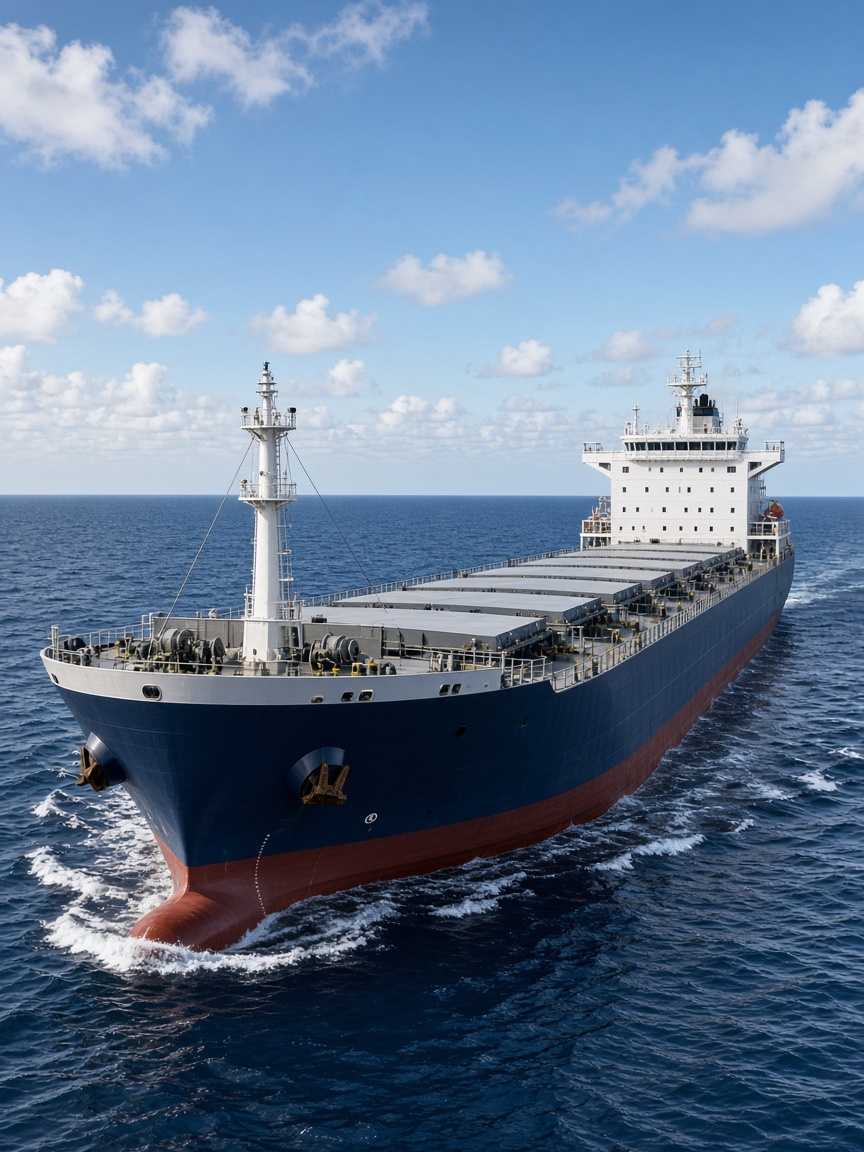 Bulk carrier at sea